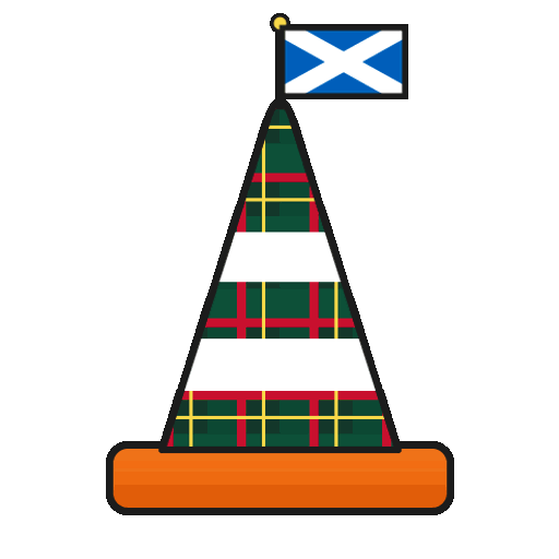 Saltire flag tartan cone