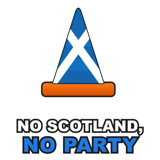 No Scotland No Party cone